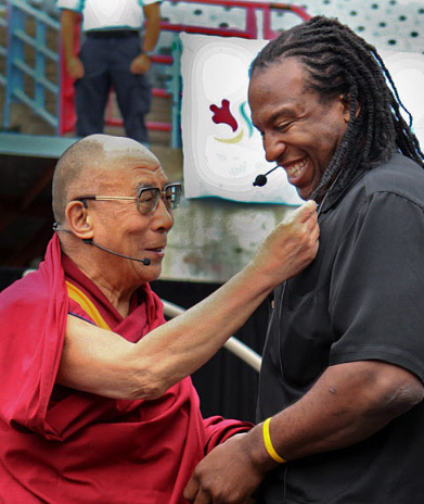 Georges Laraque et le Dalai Lama