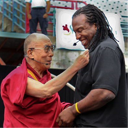 Georges Laraque et le Dalai Lama